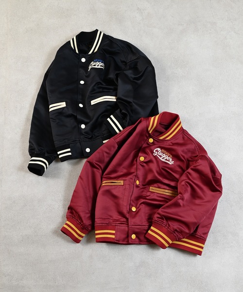 MARKEY'S（マーキーズ）の「サテン刺繍ジャケット（スタジャン・キッズ・ブラック/ワインレッド・120/110/100/90/150/140/130/80）」の3枚目の写真