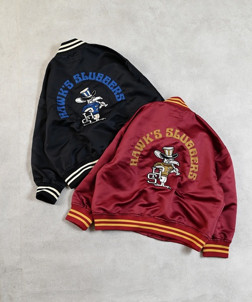 MARKEY'S（マーキーズ）の「サテン刺繍ジャケット（スタジャン・キッズ・ブラック/ワインレッド・120/110/100/90/150/140/130/80）」の4枚目の写真