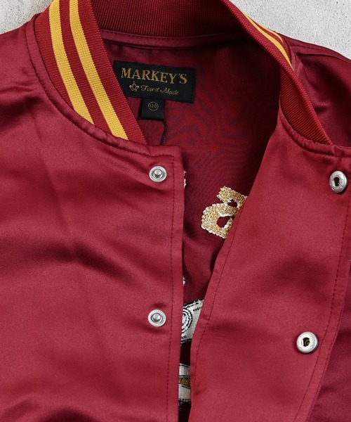MARKEY'S（マーキーズ）の「サテン刺繍ジャケット（スタジャン・キッズ・ブラック/ワインレッド・120/110/100/90/150/140/130/80）」の19枚目の写真