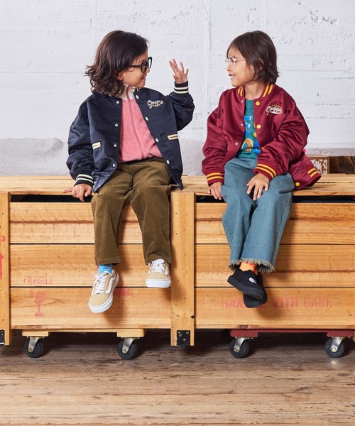 MARKEY'S（マーキーズ）の「サテン刺繍ジャケット（スタジャン・キッズ・ブラック/ワインレッド・120/110/100/90/150/140/130/80）」の7枚目の写真