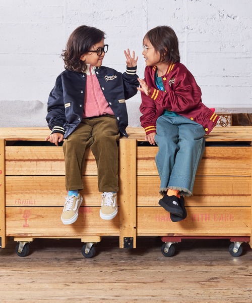 MARKEY'S（マーキーズ）の「サテン刺繍ジャケット（スタジャン・キッズ・ブラック/ワインレッド・120/110/100/90/150/140/130/80）」の8枚目の写真