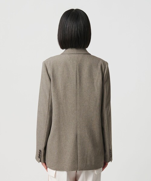 BEAUTY&YOUTH UNITED ARROWS（ビューティーアンドユースユナイテッドアローズ）の「ポリエステルブレンド ダブルジャケット（テーラードジャケット・レディース・ライトグレー/ダークグレー/グレー系・XS/S/M）」の4枚目の写真