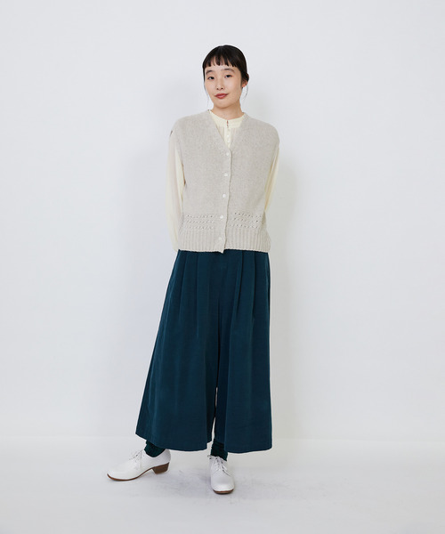 LOISIR（ロワズィール）の「リネンウールホールガーメントベスト（ベスト・レディース・キナリ/グレー・FREE）」の7枚目の写真