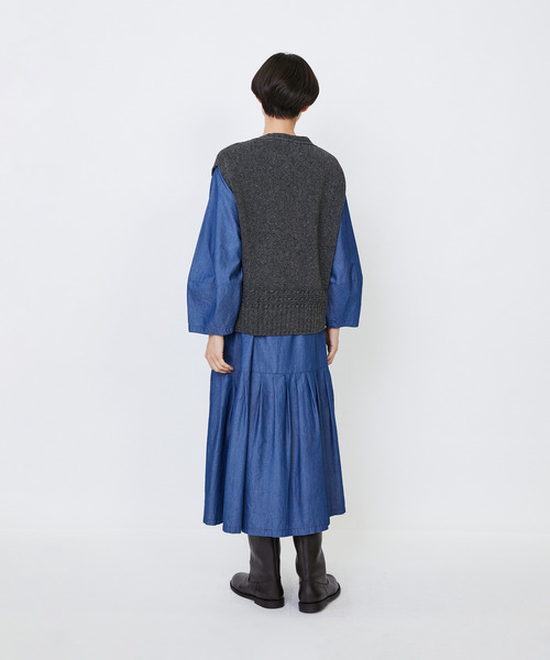 LOISIR（ロワズィール）の「リネンウールホールガーメントベスト（ベスト・レディース・キナリ/グレー・FREE）」の18枚目の写真