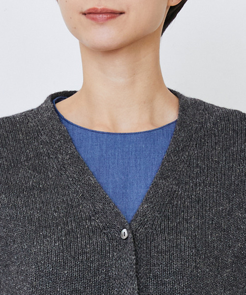 LOISIR（ロワズィール）の「リネンウールホールガーメントベスト（ベスト・レディース・キナリ/グレー・FREE）」の22枚目の写真