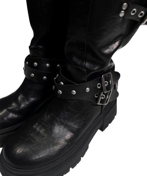 ACLENT（アクレント）の「バックルベルトミドルブーツ（ブーツ）」 - WEAR