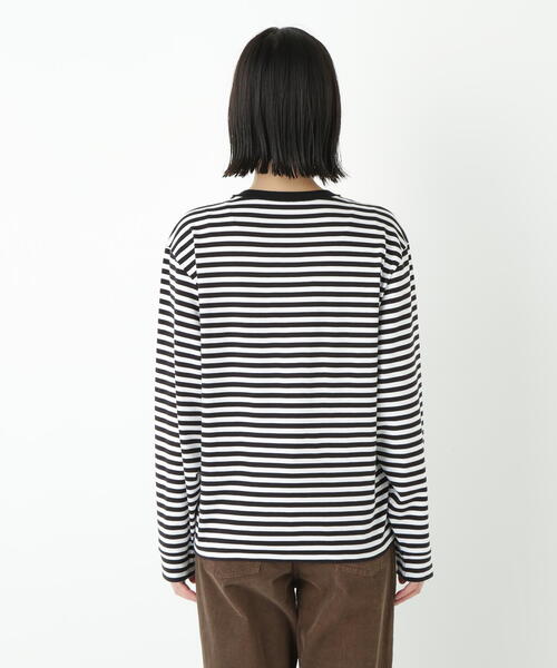 human woman(ヒューマンウーマン)の「◆ゼロロックコットンスムースボーダーカットソー(Tシャツ/カットソー・レディース・ホワイト系その他3・MEDIUM)」の7枚目の写真