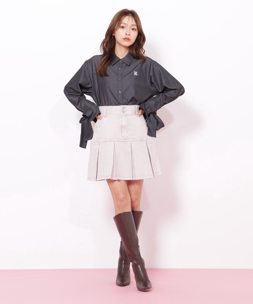 JILL by JILL STUART（ジルバイジルスチュアート）の「◇アイコニック袖リボンブラウス（シャツ/ブラウス・レディース・ピンク/グレー系その他/ブルー・FREE）」の15枚目の写真