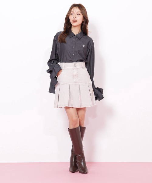 JILL by JILL STUART（ジルバイジルスチュアート）の「◇アイコニック袖リボンブラウス（シャツ/ブラウス・レディース・ピンク/グレー系その他/ブルー・FREE）」の17枚目の写真