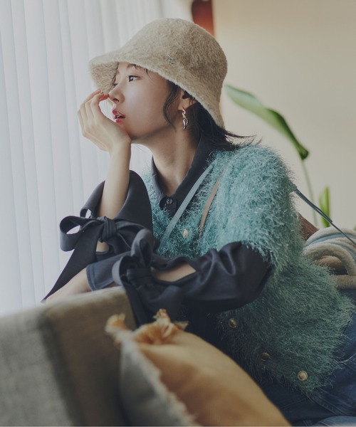 JILL by JILL STUART（ジルバイジルスチュアート）の「◇アイコニック袖リボンブラウス（シャツ/ブラウス・レディース・ピンク/グレー系その他/ブルー・FREE）」の4枚目の写真