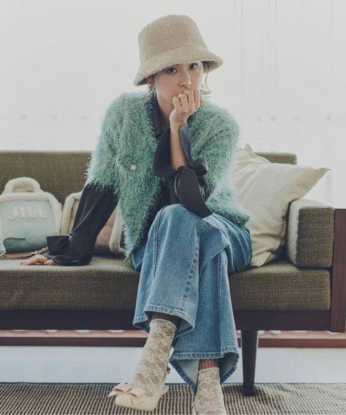 JILL by JILL STUART（ジルバイジルスチュアート）の「◇アイコニック袖リボンブラウス（シャツ/ブラウス・レディース・ピンク/グレー系その他/ブルー・FREE）」の5枚目の写真