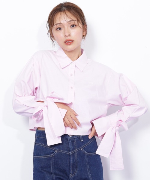 JILL by JILL STUART（ジルバイジルスチュアート）の「◇アイコニック袖リボンブラウス（シャツ/ブラウス・レディース・ピンク/グレー系その他/ブルー・FREE）」の20枚目の写真