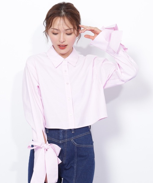 JILL by JILL STUART（ジルバイジルスチュアート）の「◇アイコニック袖リボンブラウス（シャツ/ブラウス・レディース・ピンク/グレー系その他/ブルー・FREE）」の22枚目の写真