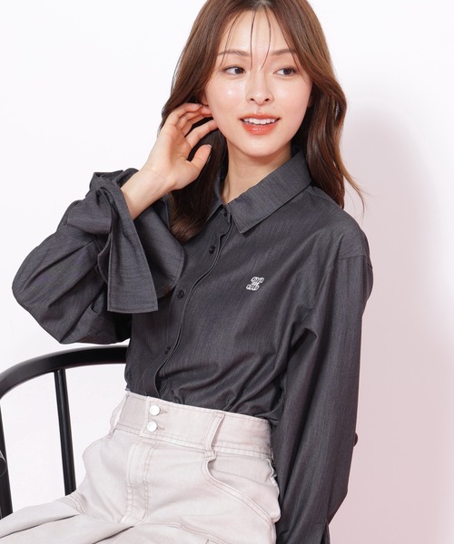 JILL by JILL STUART（ジルバイジルスチュアート）の「◇アイコニック袖リボンブラウス（シャツ/ブラウス・レディース・ピンク/グレー系その他/ブルー・FREE）」の10枚目の写真