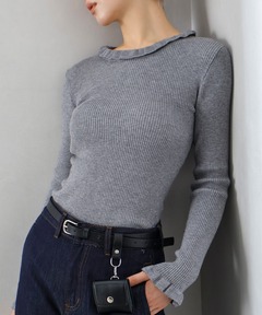 TODAYFUL Mesh Jacquard Knitshirts グレー セール】【TODAYFUL / トゥデイフル】Mesh Jacquard Knitshirts