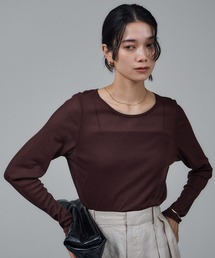 SALON adam et rope' | nu=layer UVクルーネックシアーロンT / セットアップ対応(Tシャツ/カットソー)