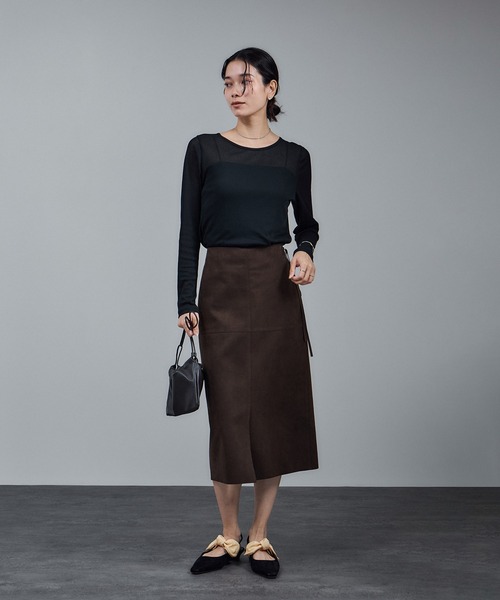 SALON adam et rope'（サロン アダム エ ロペ）の「nu=layer UVクルーネックシアーロンT / セットアップ対応（Tシャツ/カットソー・レディース・ブラック/ブラウン系その他2/ホワイト・FREE）」の22枚目の写真