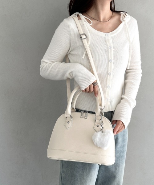 セール】【6色展開】ハートチャーム付きボストンバッグ（ボストン