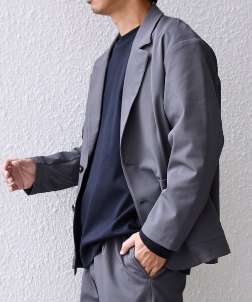 SHIPS any（シップス エニィ）の「SHIPS any: SORONA(R) ライト ツイル ストレッチ リラックス ジャケット(セットアップ対応)◇（テーラードジャケット・メンズ・グレー/ネイビー/ベージュ・X-LARGE/LARGE/MEDIUM/SMALL）」の7枚目の写真