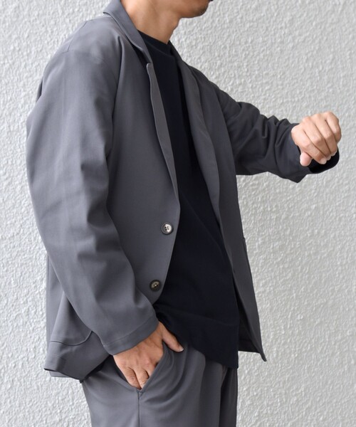 SHIPS any（シップス エニィ）の「SHIPS any: SORONA(R) ライト ツイル ストレッチ リラックス ジャケット(セットアップ対応)◇（テーラードジャケット・メンズ・グレー/ネイビー/ベージュ・X-LARGE/LARGE/MEDIUM/SMALL）」の8枚目の写真