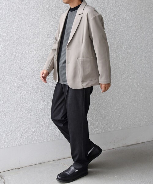 SHIPS any（シップス エニィ）の「SHIPS any: SORONA(R) ライト ツイル ストレッチ リラックス ジャケット(セットアップ対応)◇（テーラードジャケット・メンズ・グレー/ネイビー/ベージュ・X-LARGE/LARGE/MEDIUM/SMALL）」の10枚目の写真