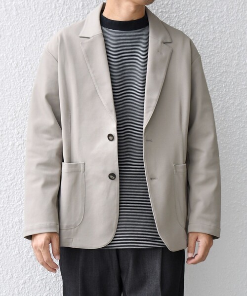 SHIPS any（シップス エニィ）の「SHIPS any: SORONA(R) ライト ツイル ストレッチ リラックス ジャケット(セットアップ対応)◇（テーラードジャケット・メンズ・グレー/ネイビー/ベージュ・X-LARGE/LARGE/MEDIUM/SMALL）」の11枚目の写真