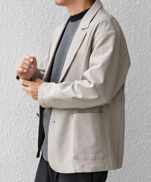 SHIPS any（シップス エニィ）の「SHIPS any: SORONA(R) ライト ツイル ストレッチ リラックス ジャケット(セットアップ対応)◇（テーラードジャケット・メンズ・グレー/ネイビー/ベージュ・X-LARGE/LARGE/MEDIUM/SMALL）」の12枚目の写真