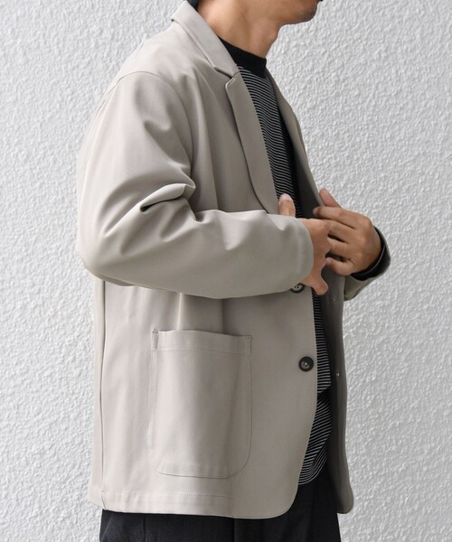 SHIPS any（シップス エニィ）の「SHIPS any: SORONA(R) ライト ツイル ストレッチ リラックス ジャケット(セットアップ対応)◇（テーラードジャケット・メンズ・グレー/ネイビー/ベージュ・X-LARGE/LARGE/MEDIUM/SMALL）」の13枚目の写真