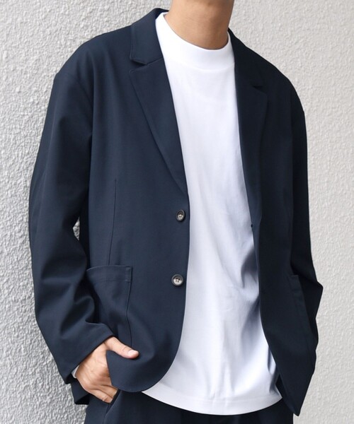 SHIPS any（シップス エニィ）の「SHIPS any: SORONA(R) ライト ツイル ストレッチ リラックス ジャケット(セットアップ対応)◇（テーラードジャケット・メンズ・グレー/ネイビー/ベージュ・X-LARGE/LARGE/MEDIUM/SMALL）」の18枚目の写真