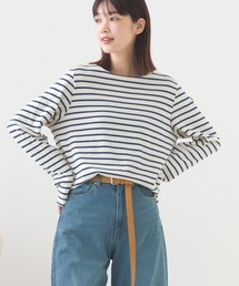 OMNES（オムネス）の「コットン長袖ボーダーTシャツ（Tシャツ/カットソー）」
