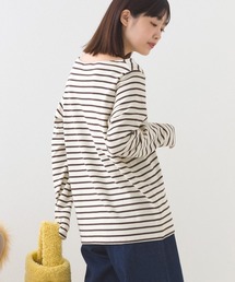 OMNES（オムネス）の「コットン長袖ボーダーTシャツ（Tシャツ/カットソー）」