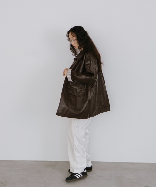 duei（デュイ）の「フェイクレザーオーバージャケット（その他アウター・レディース・ブラック/ブラウン・FREE）」の21枚目の写真