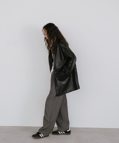 duei（デュイ）の「フェイクレザーオーバージャケット（その他アウター・レディース・ブラック/ブラウン・FREE）」の11枚目の写真