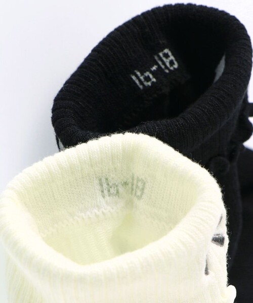 BRANSHES（ブランシェス）の「リボン刺しゅうソックス（ソックス/靴下・キッズ・ブラック/オフホワイト・13-15cm/16-18cm/19-21cm）」の6枚目の写真
