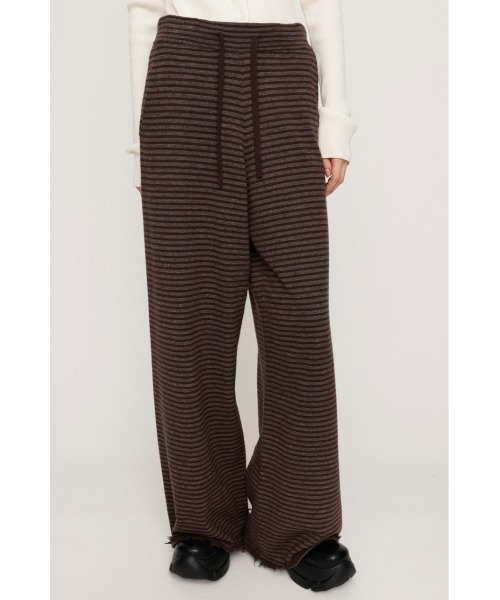 セール】BORDER KNIT RELAX PT ボーダー ニット リラックスパンツ 秋服