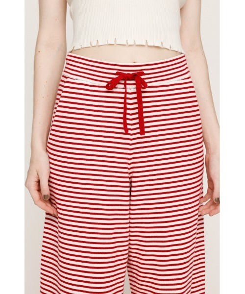 セール】BORDER KNIT RELAX PT ボーダー ニット リラックスパンツ 秋服