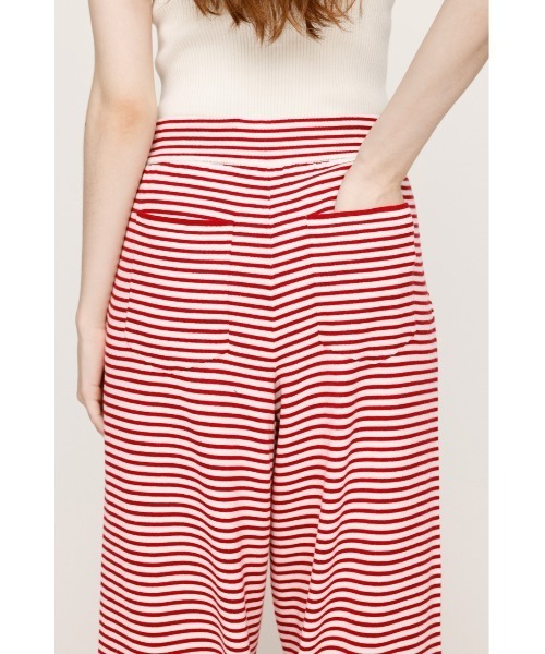SLY(スライ)の「BORDER KNIT RELAX PT ボーダー ニット リラックスパンツ 秋服 冬服(スラックス・レディース・レッド系その他/ブラック系その他2/ブラウン系その他2・FREE)」の10枚目の写真