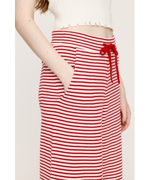 SLY(スライ)の「BORDER KNIT RELAX PT ボーダー ニット リラックスパンツ 秋服 冬服(スラックス・レディース・レッド系その他/ブラック系その他2/ブラウン系その他2・FREE)」の11枚目の写真