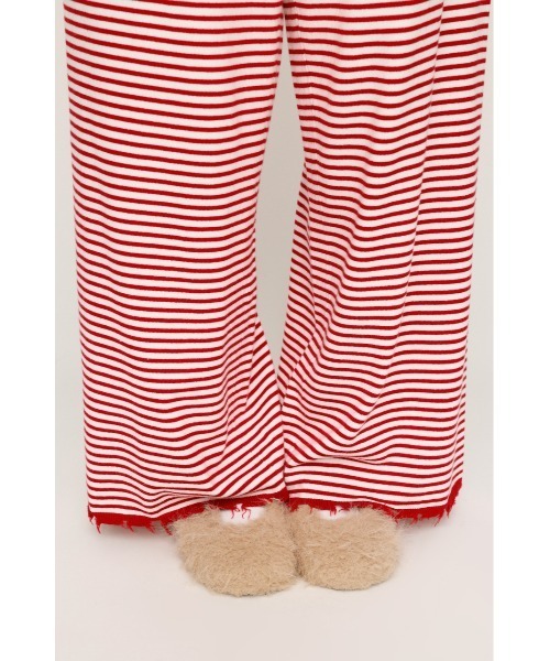 SLY(スライ)の「BORDER KNIT RELAX PT ボーダー ニット リラックスパンツ 秋服 冬服(スラックス・レディース・レッド系その他/ブラック系その他2/ブラウン系その他2・FREE)」の12枚目の写真