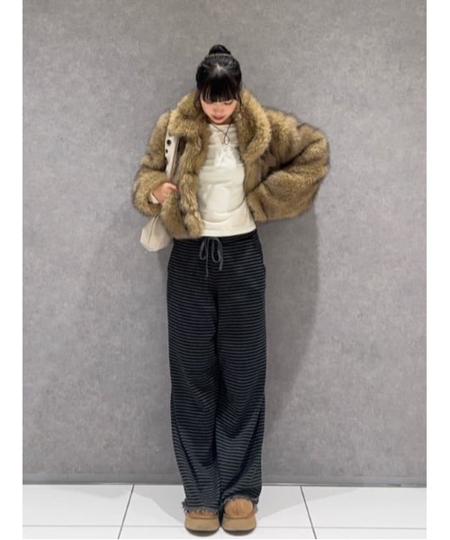 セール】BORDER KNIT RELAX PT ボーダー ニット リラックスパンツ 秋服