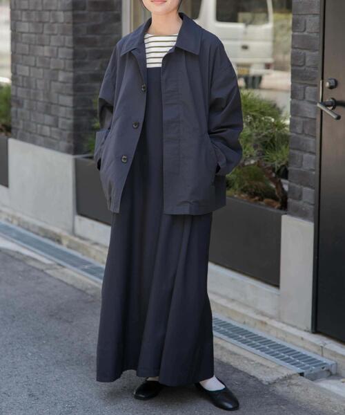 FORK&SPOON（フォークアンドスプーン）の「FORK&SPOON　ステンカラーショートコート（ステンカラーコート・レディース・ネイビー/ベージュ・1）」の17枚目の写真