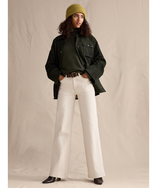 Banana Republic（バナナリパブリック）の「アイコン クラシック ワイドレッグジーンズ（デニムパンツ・レディース・アイボリー/インディゴブルー/ダークインディゴブルー/ライトインディゴブルー・24/25/26/27/28）」の14枚目の写真