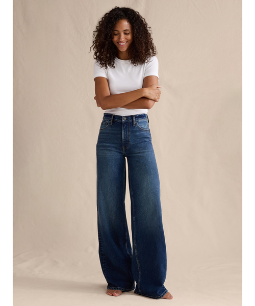 Banana Republic（バナナリパブリック）の「アイコン クラシック ワイドレッグジーンズ（デニムパンツ・レディース・アイボリー/インディゴブルー/ダークインディゴブルー/ライトインディゴブルー・24/25/26/27/28）」の15枚目の写真