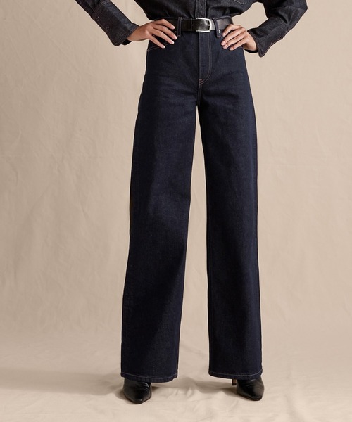 Banana Republic（バナナリパブリック）の「アイコン クラシック ワイドレッグジーンズ（デニムパンツ・レディース・アイボリー/インディゴブルー/ダークインディゴブルー/ライトインディゴブルー・24/25/26/27/28）」の3枚目の写真