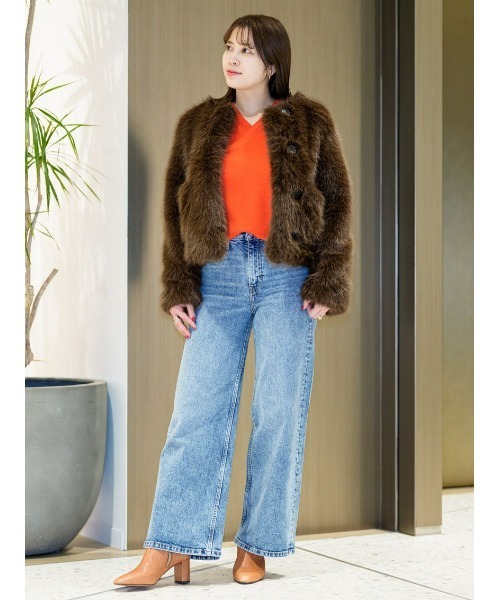 Banana Republic(バナナリパブリック)の「アイコン クラシック ワイドレッグジーンズ(デニムパンツ・レディース・アイボリー/インディゴブルー/ダークインディゴブルー/ライトインディゴブルー/ホワイト・24/25/26/27/28)」の14枚目の写真
