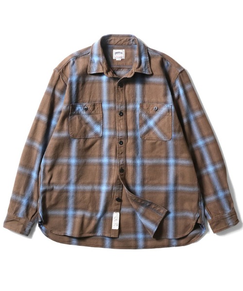 HOUSTON（ヒューストン）の「HOUSTON オンブレチェックビエラシャツ