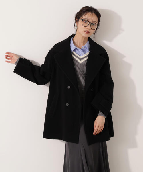 PROPORTION BODY DRESSING(プロポーションボディドレッシング)の「2WAYミドルコート / 1215255103(ピーコート・レディース・ピンク/ベージュ/ダークグレー/ブラック・MEDIUM/P/S/SMALL)」の22枚目の写真