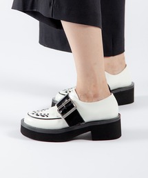 ALL BLACK（オールブラック）の「【本革/厚底/5cm】ビッグバックル デザインローファー（ローファー）」