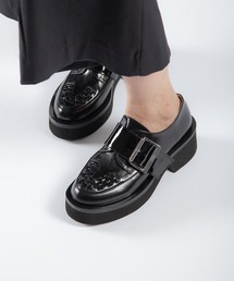 ALL BLACK（オールブラック）の「【本革/厚底/5cm】ビッグバックル デザインローファー（ローファー）」