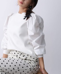 PICCIN PERLA | 袖シャーリングニット(ニット/セーター)